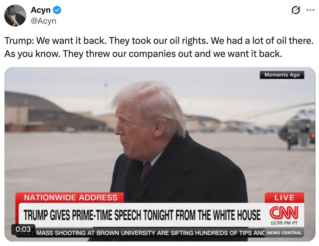 'Tweet of Trump talking to reporters'