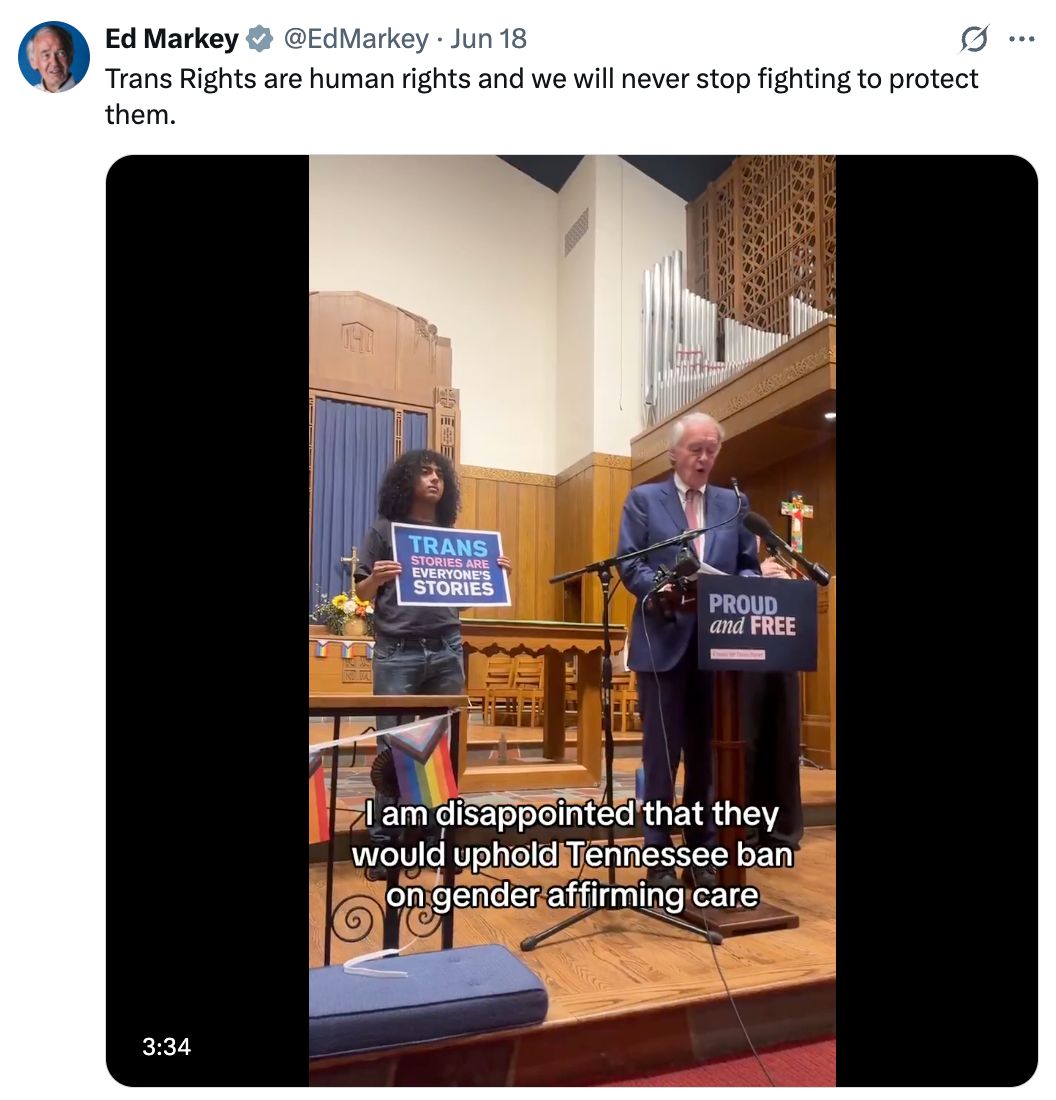 'Ed Markey's tweet'