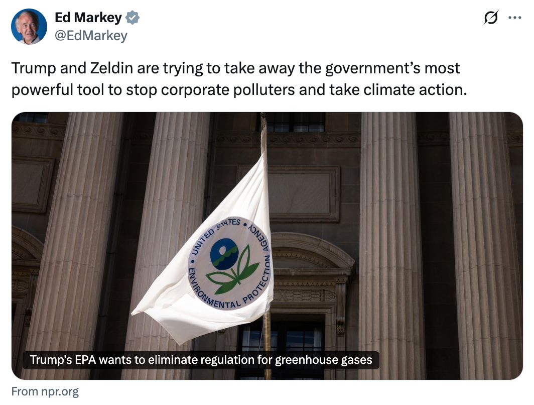 'Tweet from Ed Markey'