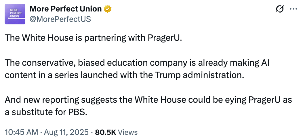 'Tweet from More Perfect Union'