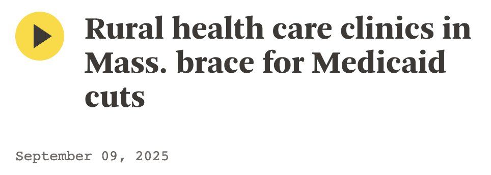 'Rural health care clinics in Mass. brace for Medicaid cuts'
