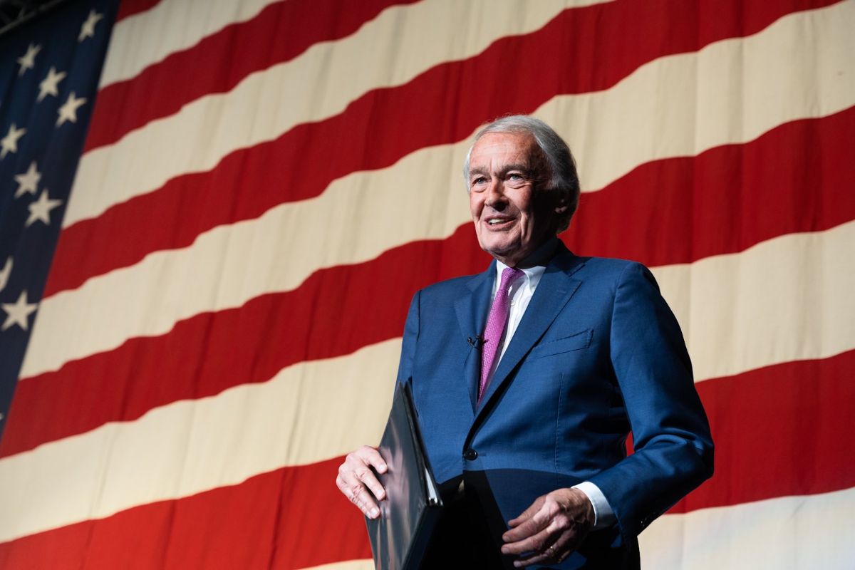Ed Markey standing on stage