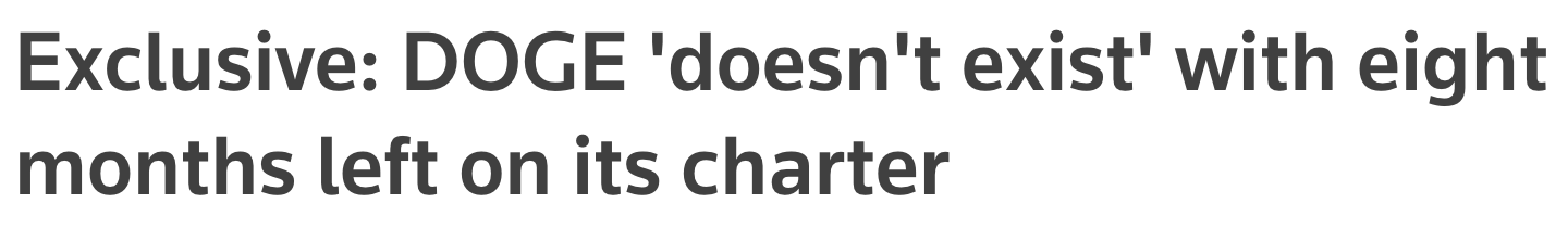 Exclusive: DOGE 'doesn't exist' with eight months left on its charter