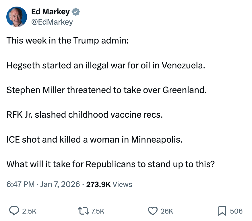 Ed Markey's tweet